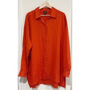 Eileen Fisher Irish Linen Button Down Shirt